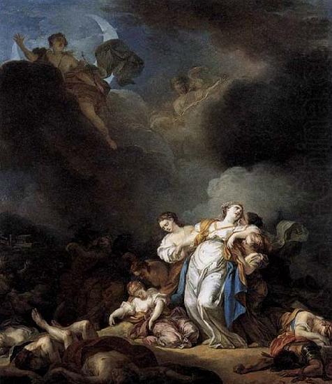 Apollo and Diana Attacking Niobe and her Children, Anicet-Charles-Gabriel Lemonnier